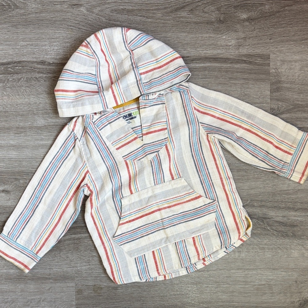 Genuine Kids from OshKosh toddler boys striped poncho